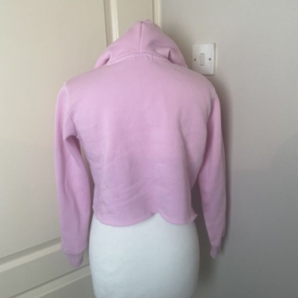 Hype Script Size 13 Years Crop Hoodie Girls OTH Hoody Hooded Top Tape Baby Pink - Picture 8 of 14